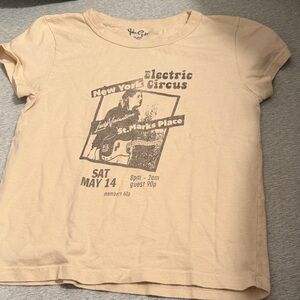 Brandy Melville Tan Graphic Tee